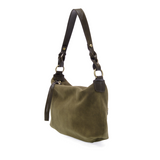 effie faux suede hobo bag with removable braided strap