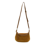 effie faux suede hobo bag with removable braided strap