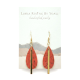rustic teardrop dangle earrings