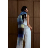 the reykjavik scarf, 100% recycled, blue & yellow