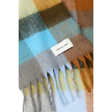 the reykjavik scarf, 100% recycled, blue & orange