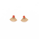 mini pleat jacket earrings