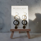 circle shape dangle minimalist hook earrings