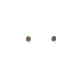 silver gemstone stud earrings