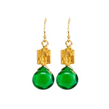 thumbtack earrings in emerald