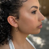 patina dipped mini hoops