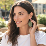 boho leaves w/ bar earrings