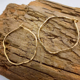magdalena organic hammered freeform hoops