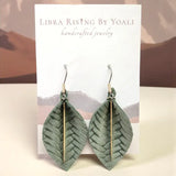 boho leaves w/ bar earrings