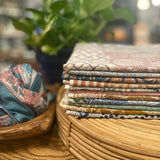 organic cotton block printed scarf
