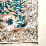 organic cotton block printed scarf