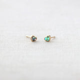 abalone heart stud earrings