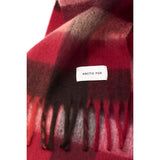 the reykjavik scarf, 100% recycled, burgundy check