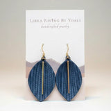 boho leaves w/ bar earrings