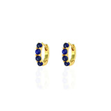 gemstone huggie hoop earrings