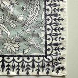 organic cotton block printed scarf