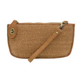 straw mini crossbody wristlet (various colors)