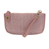 straw mini crossbody wristlet (various colors)