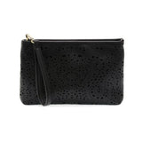 lazer cut eyelet quinn convertible crossbody clutch