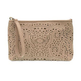 lazer cut eyelet quinn convertible crossbody clutch
