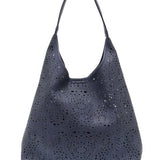 lazer cut eyelet hobo bag