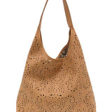 lazer cut eyelet hobo bag
