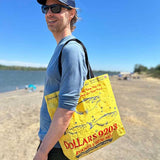 recycled feed bag shopping tote