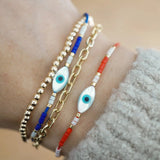 evil eye cord bracelet