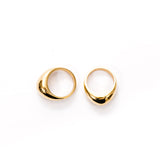 thick brass dome rings side by side