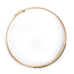 blush pink and gold miyuki bead thin bracelet bangle