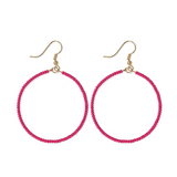 ruby solid hoop earrings