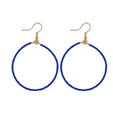 ruby solid hoop earrings