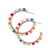 nora beaded hoop earrings (various patterns)