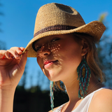 crochet fedora straw hat