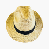 crochet fedora straw hat