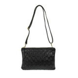 quinn woven convertible crossbody clutch