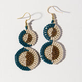 kara half circles beaded earrings (various colors)