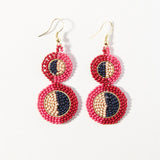 kara half circles beaded earrings (various colors)