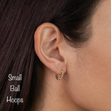 ball hoop earrings