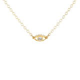 eye crystal charm necklace
