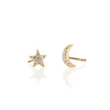 star and moon crystal earrings