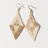 frida flipped triangle beaded earrings