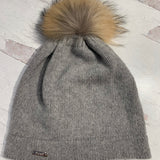 cashmere fur pom hat