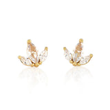 triple crystal marquis earrings