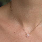 rose quartz soul-full of light necklace for love