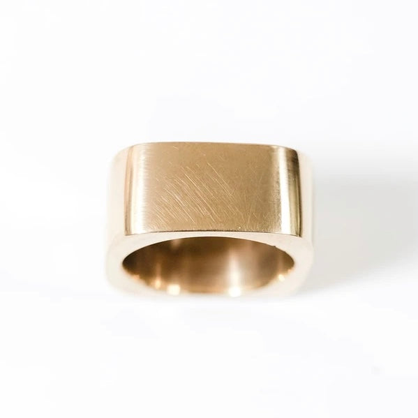 brass hammered stacking ring