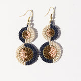 kara half circles beaded earrings (various colors)