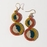 kara half circles beaded earrings (various colors)