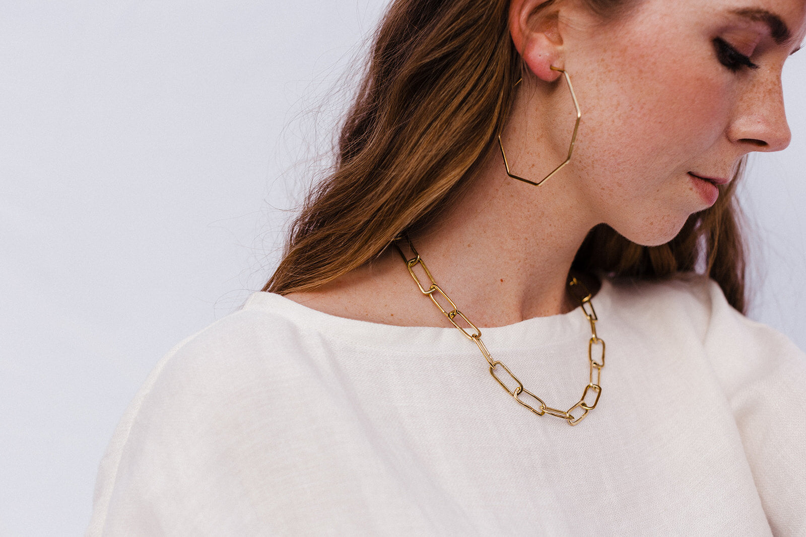 Women's Pendant Hoop Earrings Brass Gold Pendant Real 