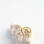 Think Open Brass Ring on Coral